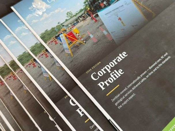 Cipembele corporate profile brochures laid out on the stand
